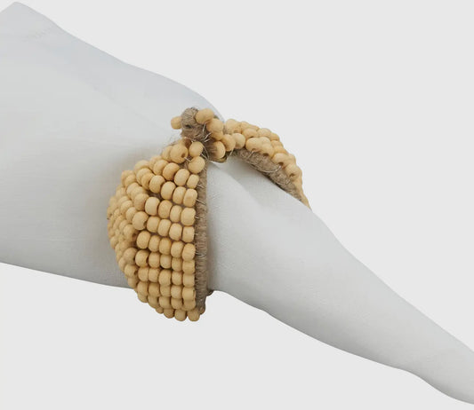 Beaded pumpkin napkin ring