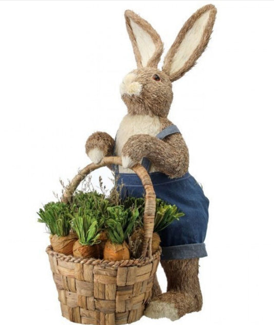 Sisal bunny with carrot basket