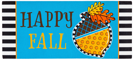 Happy Fall Acorn Applique Flag & Switch Mat