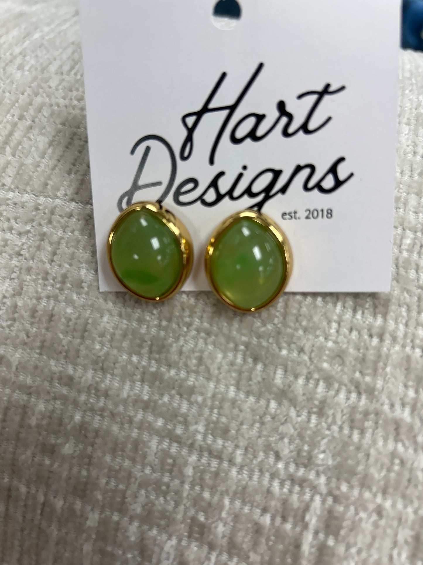 Gemstone stud earrings