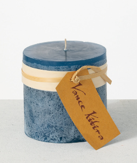 Blue timber candle