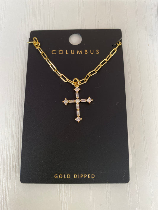 Chapel Hill Cross Necklace Gold
