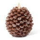 Brown wax snowy pinecone luminara indo