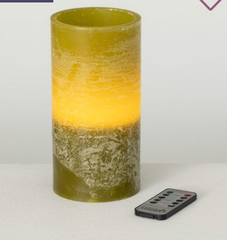 Timber glow led candle