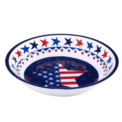 Stars & Stripes Melamine Lg  Serving Bowl 13.75 in x 2.75 in