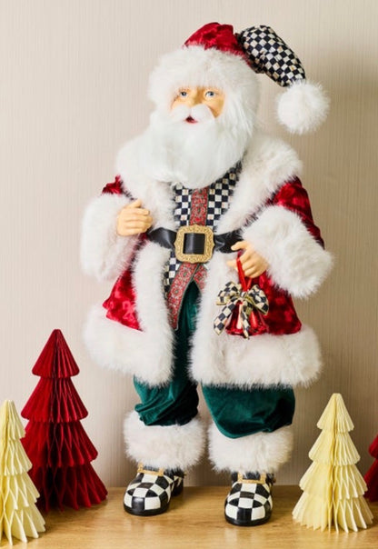 Animated Courtly Fabric Santa