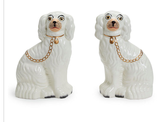 Set of 2 Staffordshire Dog Statues