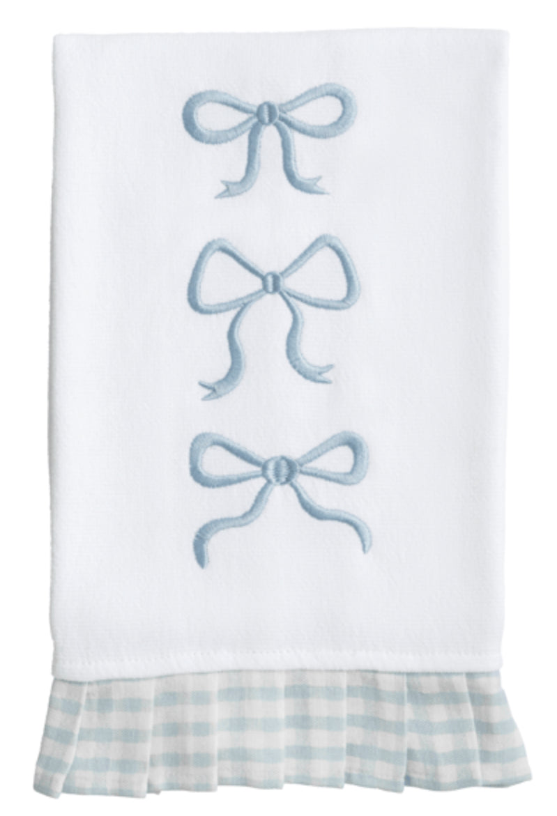 THREE BOWS EMBROIDERED TOWEL