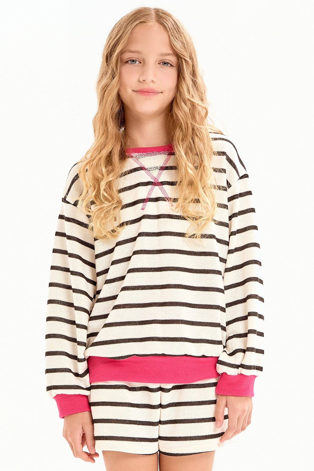 Stripe French Terry Sweatshirt