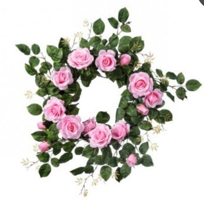 24" ROSE AND FOLIAGE WREATh