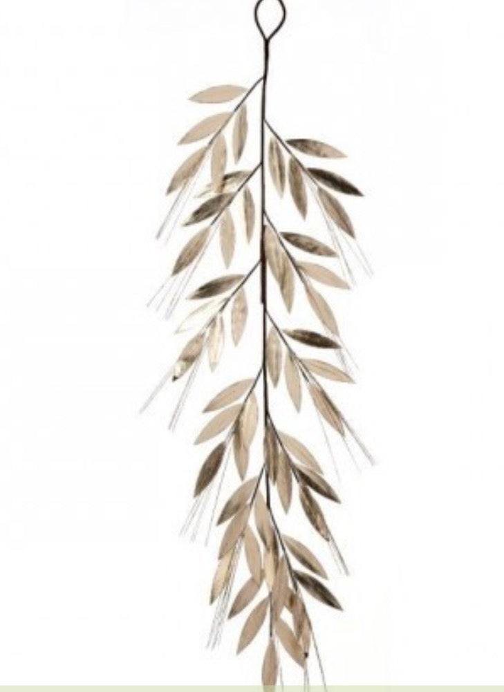 48" METALLIC LAUREL LEAF/GRASS GARLAND