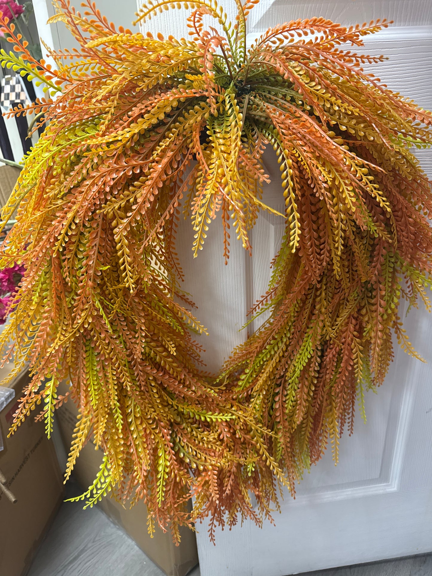 26” Oval grass wreath uv rated