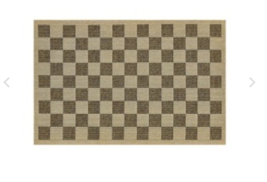 black check 3' x 5' indoor/outdoor rug