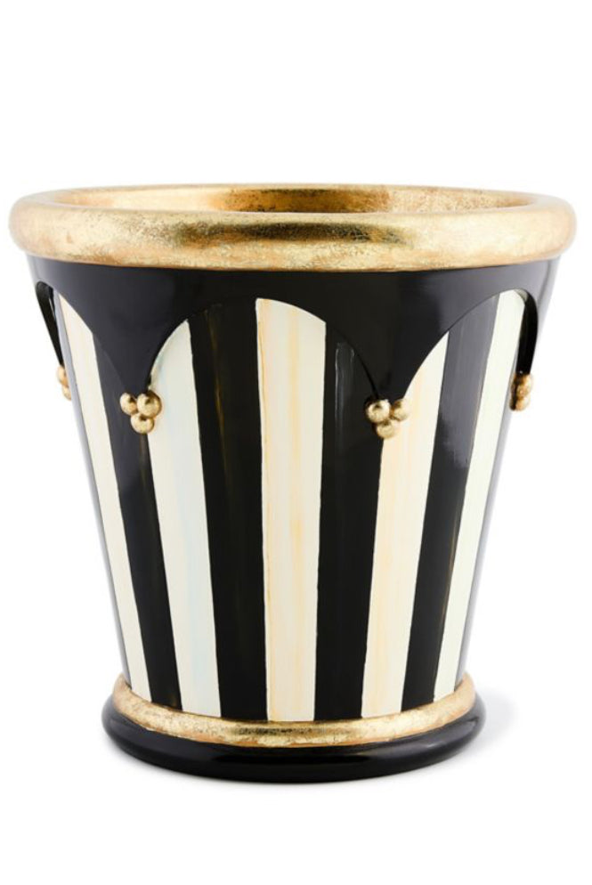 courtly stripe 13" flower pot