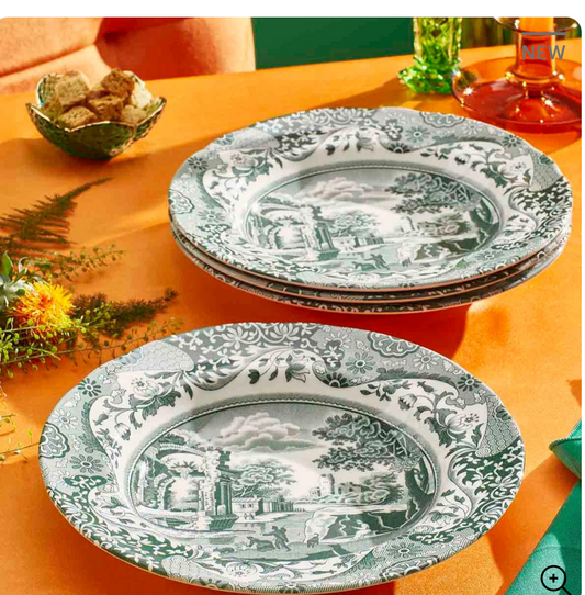 Heritage Green Italian soup plate