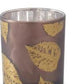 Brown mirrored interior votive w gold birch