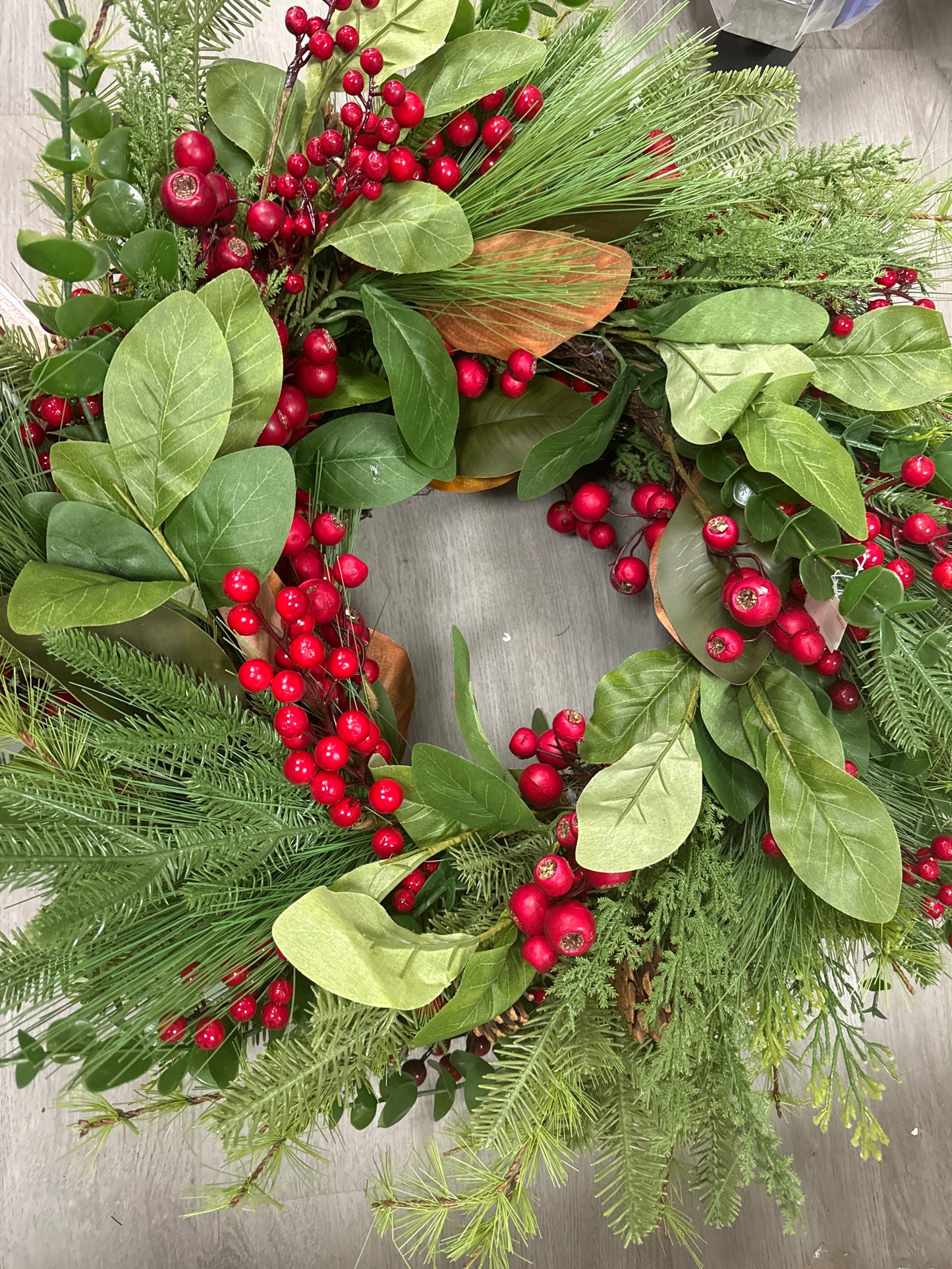 Magnolia and cinnamon wreath