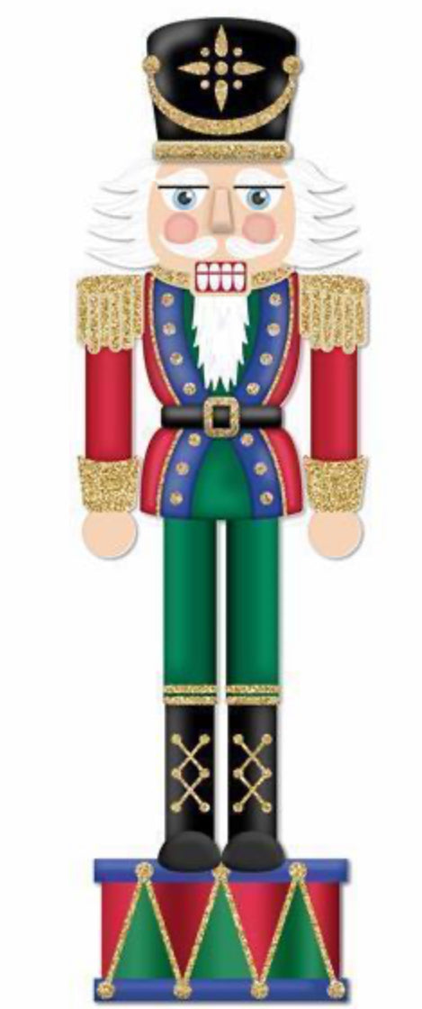 70"H GLITTER NUTCRACKER PORCH SIGN