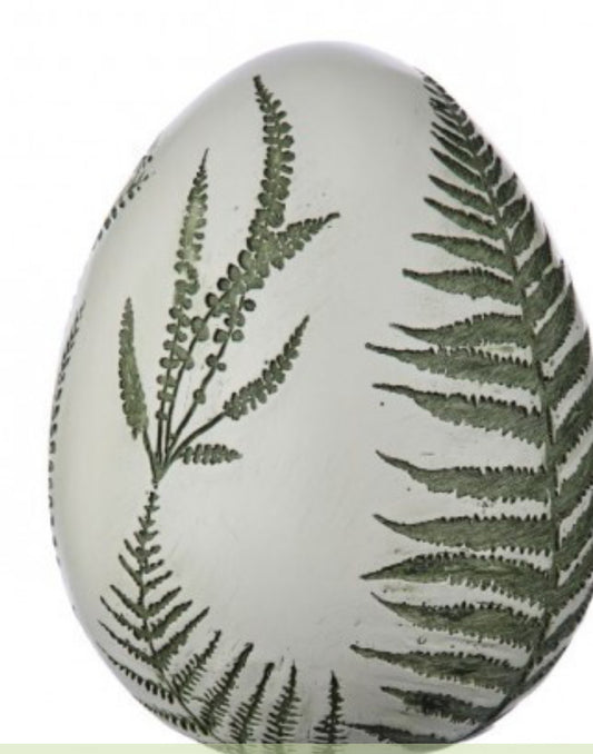 resin wild fern leaf egg