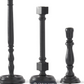 Black Wood Taper Candleholders