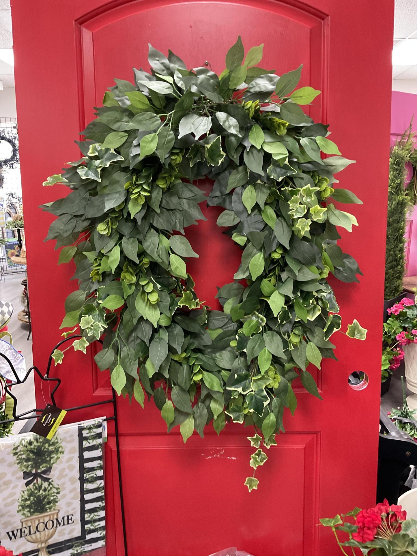 Mixed greenery wreaths