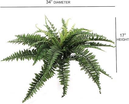 Boston Fern Artificial Plant - Uv Resistant Indoor/Outdoor