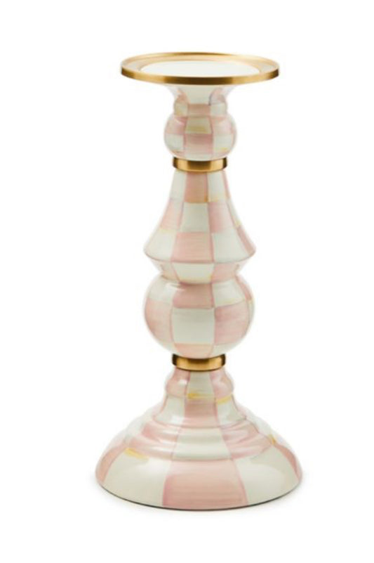 rosy check large pillar candlestick