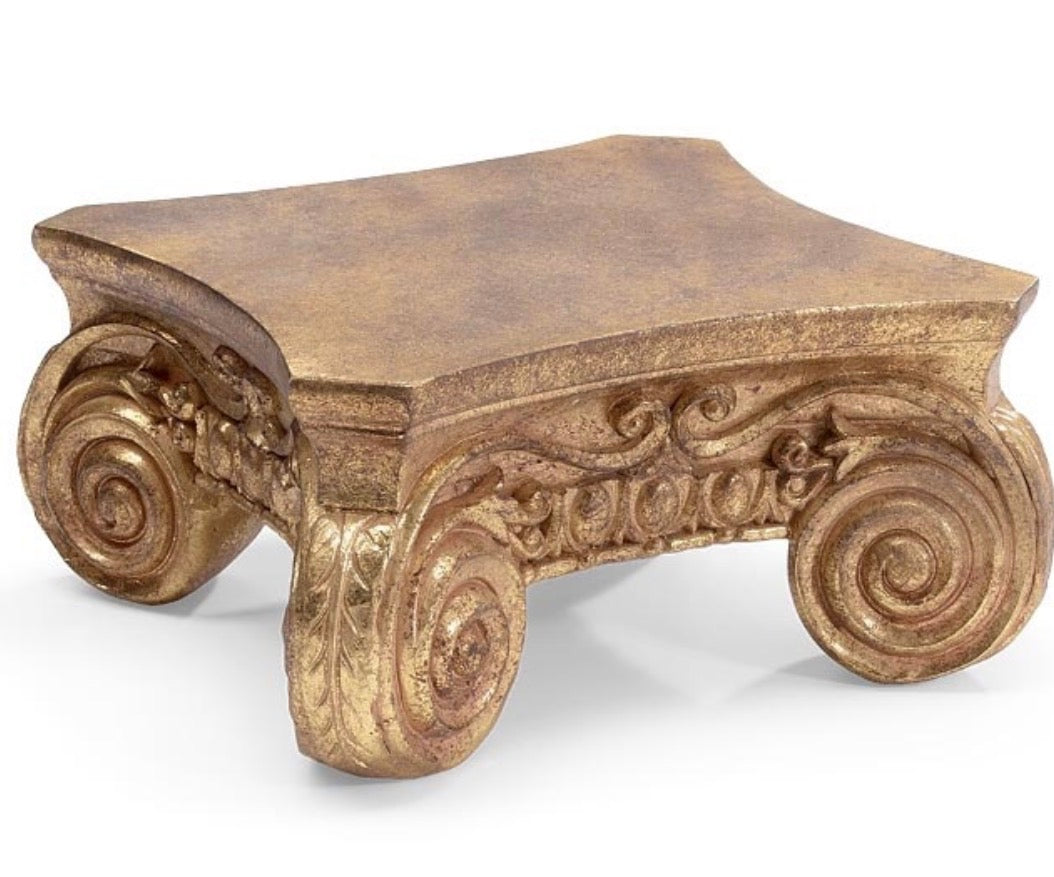 4" Resin Gold Scroll Riser