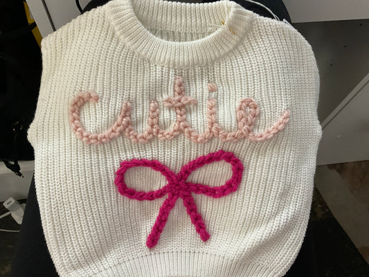 Cutie bow knit sweater