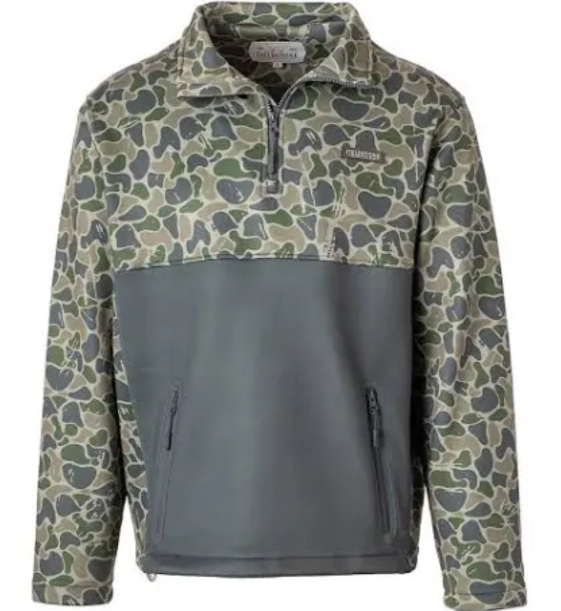 Backwoods camo quarter zip fleece youth