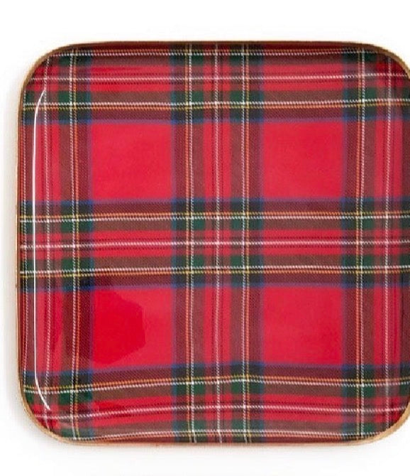 Tartan Decorative Metal Trays