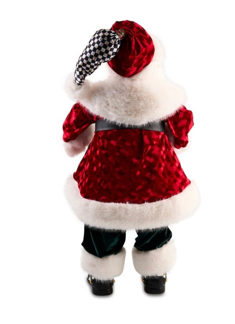 Animated Courtly Fabric Santa