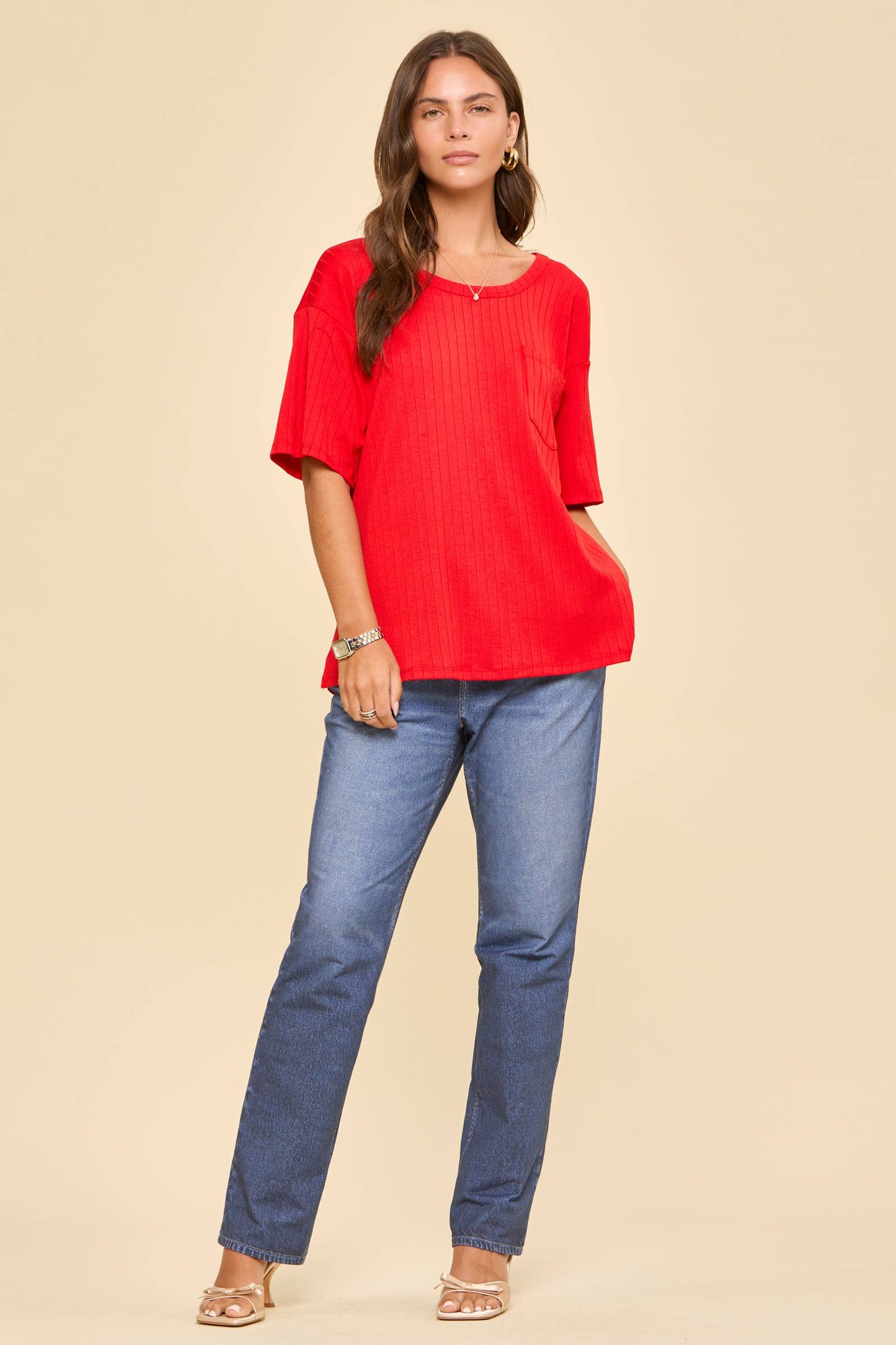 Boyfriend Ribbed Knit Top