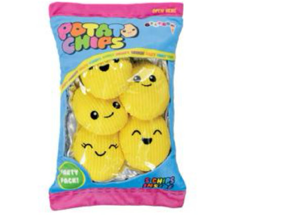 Potato chip packaging fleece plush