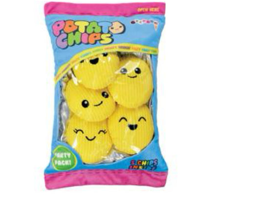 Potato chip packaging fleece plush