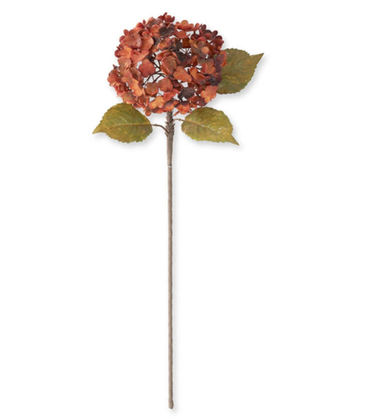29 Inch Faux Dried Orange Hydrangea