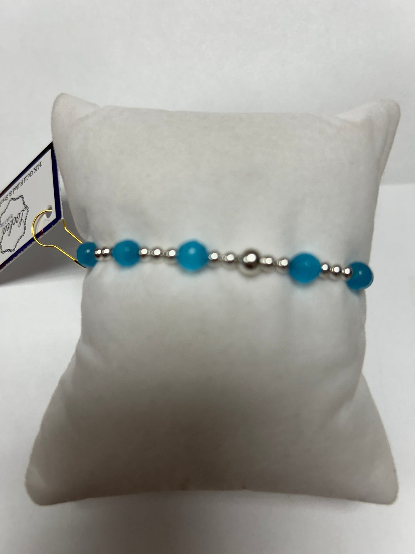 Blue Cat’s Eye Bracelet in Silver
