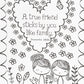 Inspirational coloring book for young girls