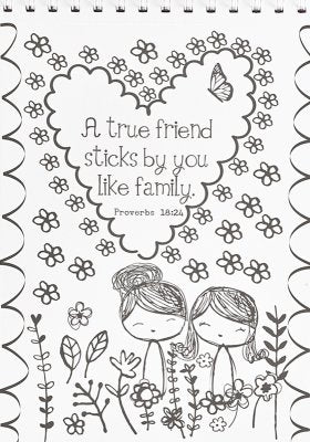 Inspirational coloring book for young girls