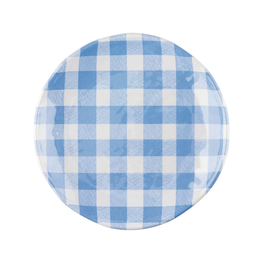 Gingham 6" Melamine Plates, Blue