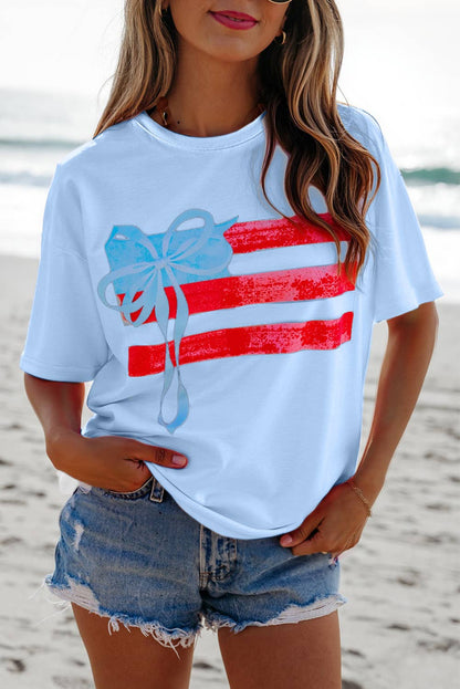 LDC Flag Bow Graphic Crewneck Tee
