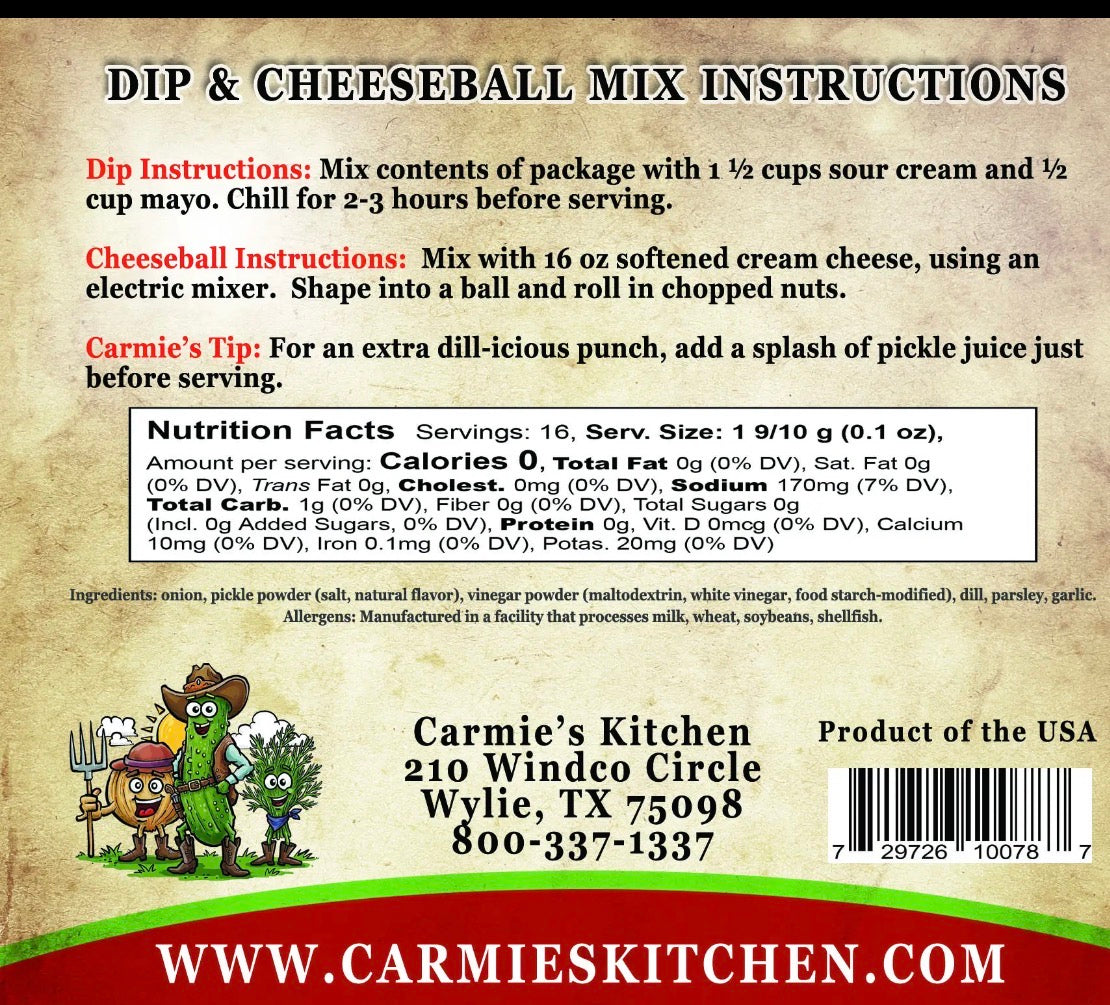 Dill Pickle Dip & Cheeseball Mix