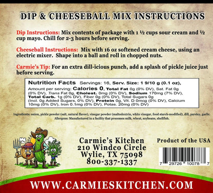 Dill Pickle Dip & Cheeseball Mix