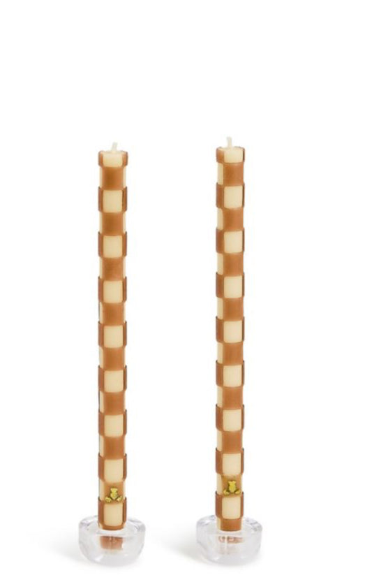 Mackenzie Childs Mocha Taper Candles