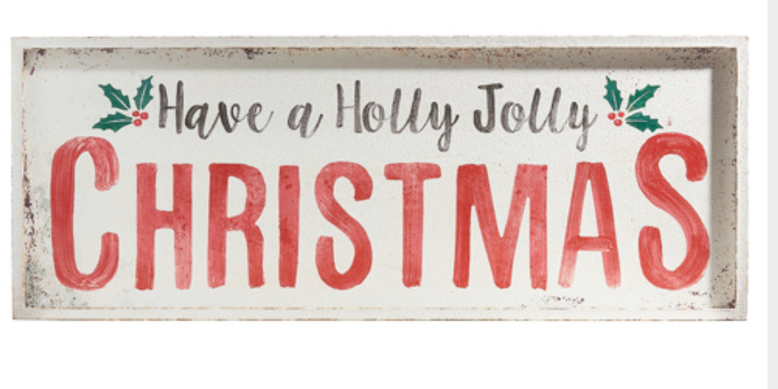 Holly Jolly Christmas Framed Wall Art