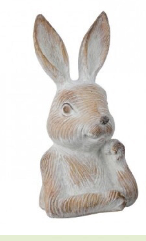 6” resin thoughtful bunny