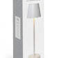 White LED Portable Cordless Table Lamp with Scalloped Edge Shade in Gift Box