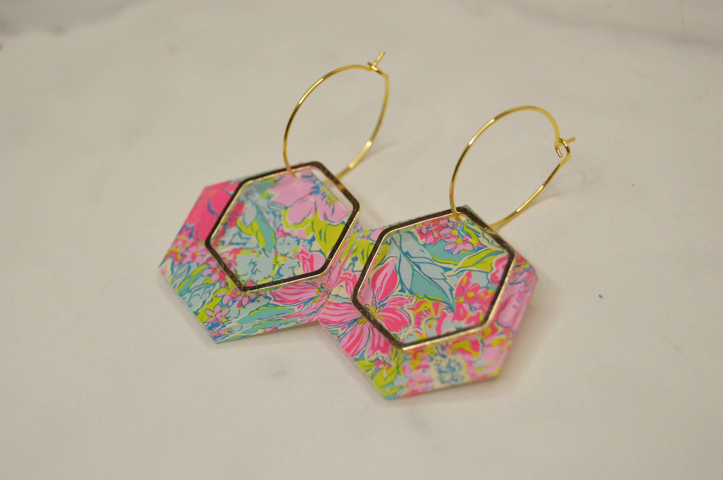 Preppy Earrings, Colorful Summer Earrings, Acrylic Earrings