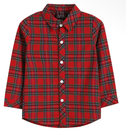 Red and Green Tartan Boy Dress Shirt