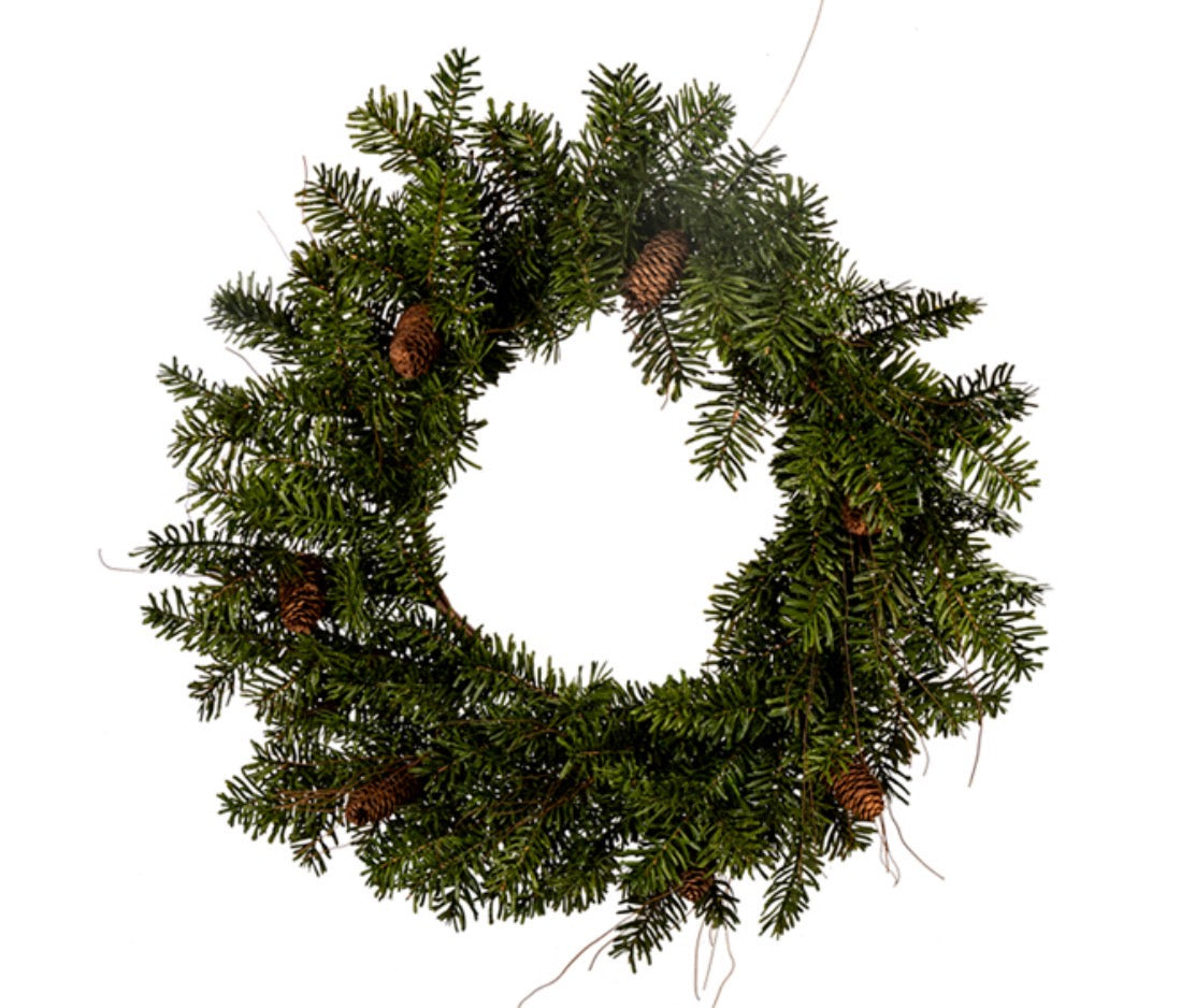 28" GLACIER PINE WREATH